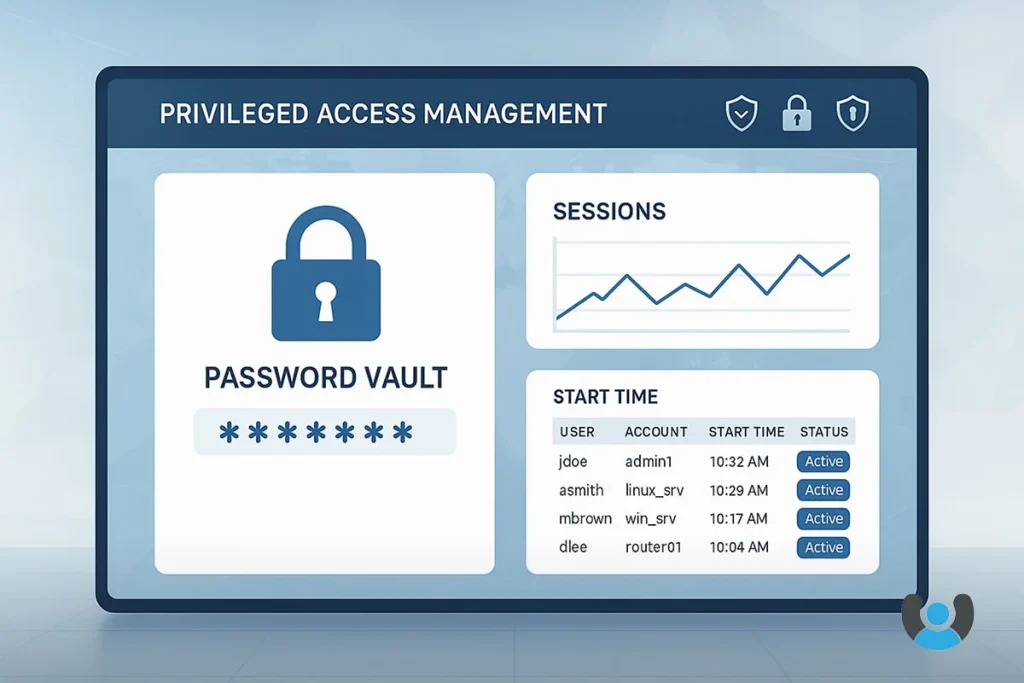 داشبورد مدیریت دسترسی ممتاز با نمایش خزانه رمز عبور و پایش نشست مدیران در محیط مدرن سازمانی