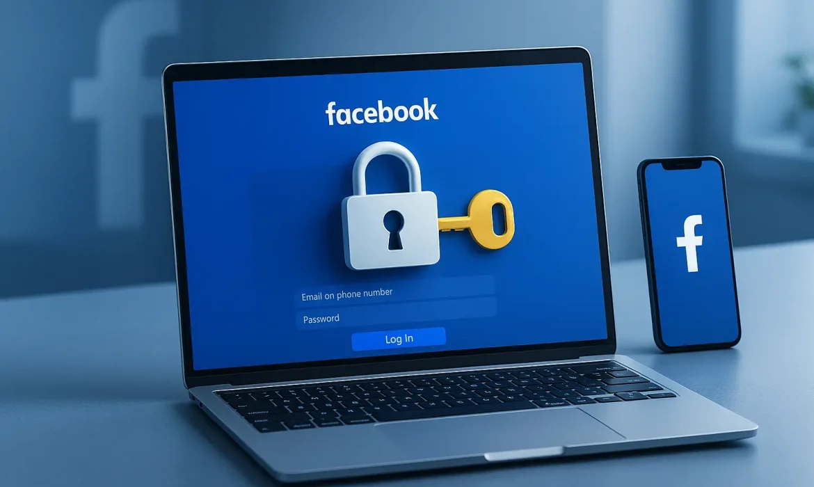 صفحه ورود امن به فیسبوک با کلید امنیتی و موبایل؛ neshane.co – سهولت و امنیت ورود بدون پسورد