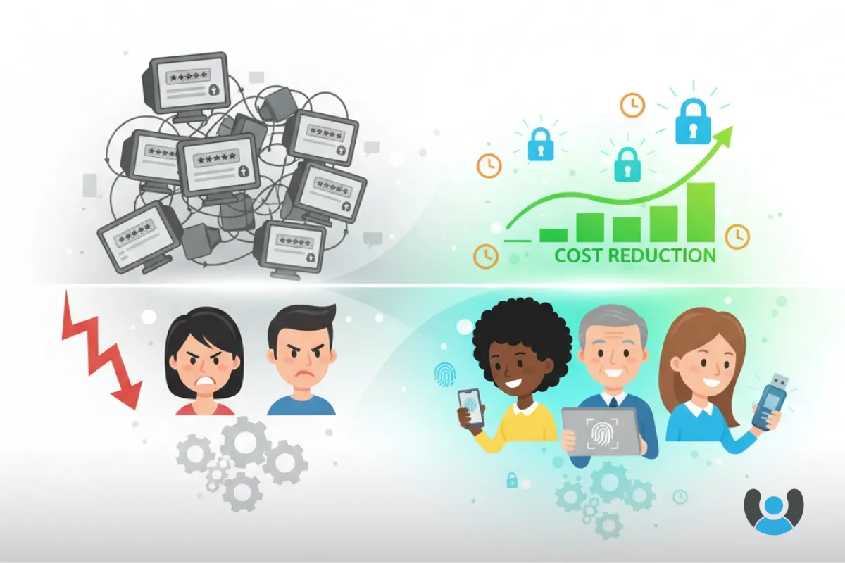کاهش هزینه پشتیبانی و بهبود تجربه کاربری با احراز هویت چند عاملی بدون رمز