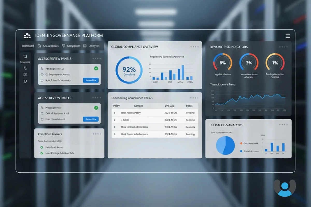 داشبورد مدیریت حاکمیت هویت و وضعیت درخواستهای دسترسی سازمانی