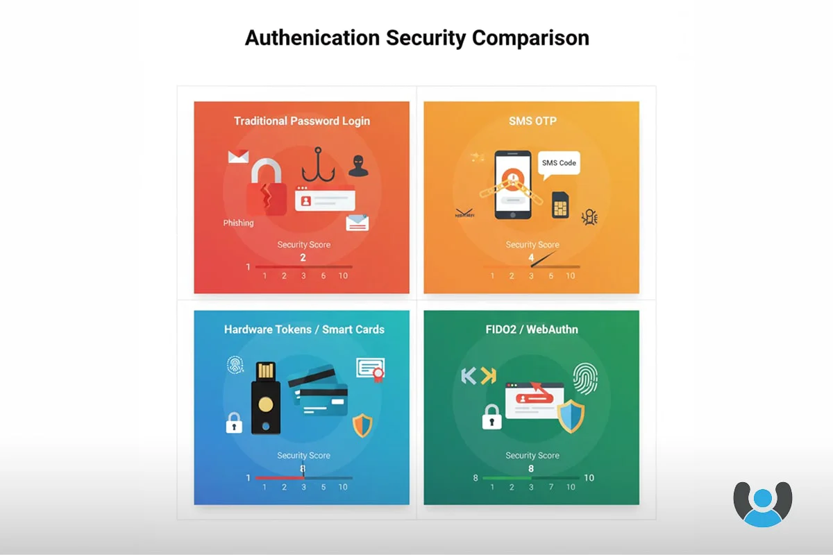 مقایسه امنیتی روشهای احراز هویت - رمز عبور، OTP، PIV و FIDO2 در محیط Cisco ISE