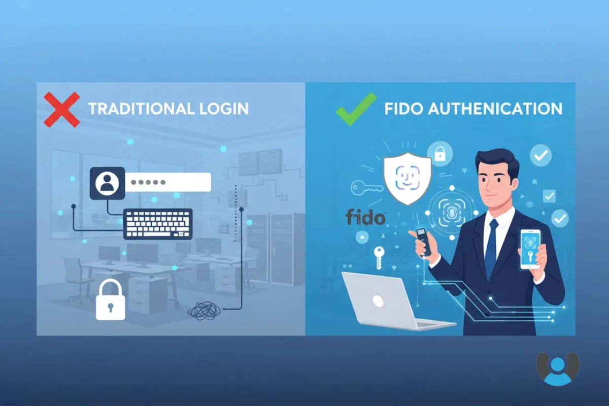 احراز هویت بدون گذرواژه با کلید سختافزاری و اپلیکیشن نشانه موبایل در سامانه FIDO