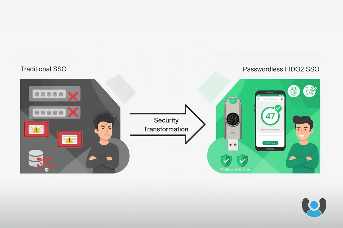 مقایسه SSO سنتی با SSO بدون رمز عبور: نشانه با FIDO2 و احراز هویت بیومتریک، ریسک فیشینگ را به صفر میرساند