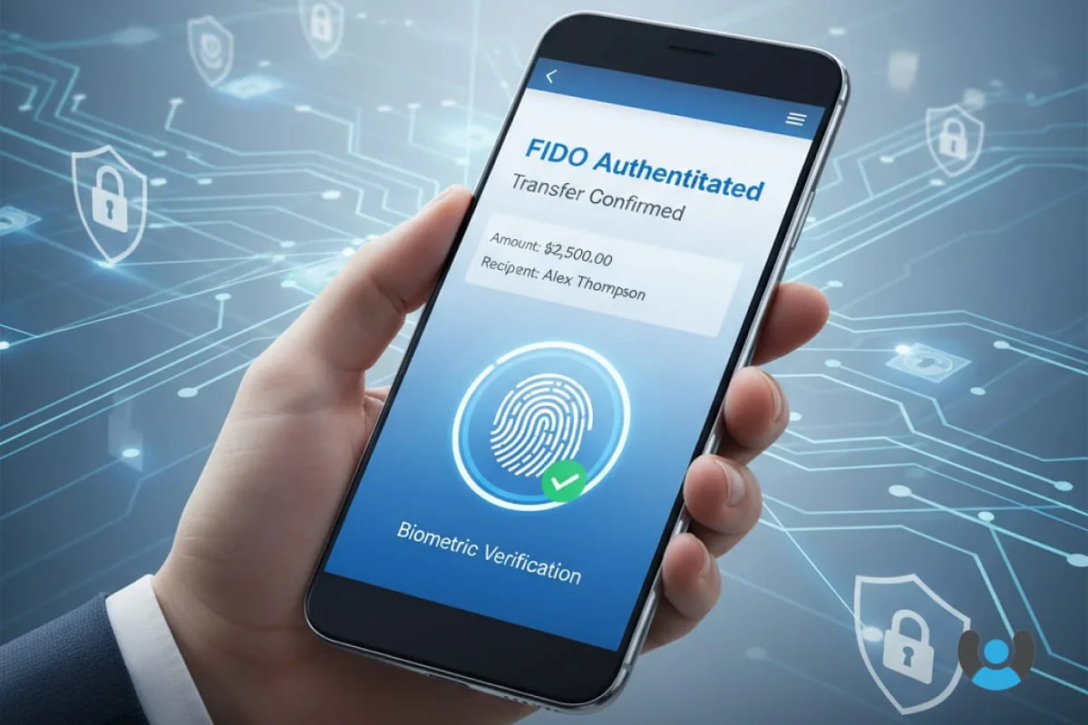 تأیید تراکنش بانکی با احراز هویت FIDO و بیومتریک در اپلیکیشن موبایل بانک