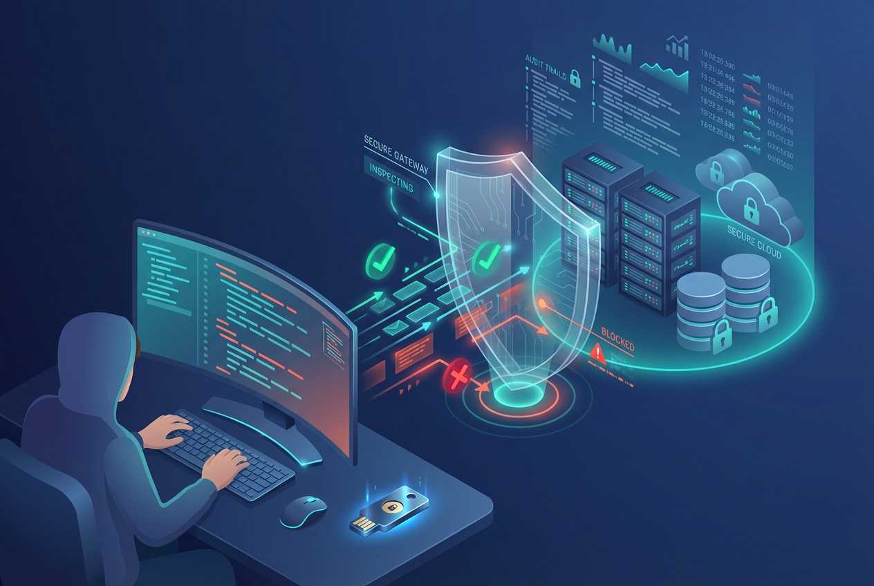 کنترل و ثبت دستورات مدیران سیستم در PAM با فیلتر بلادرنگ و احراز هویت FIDO