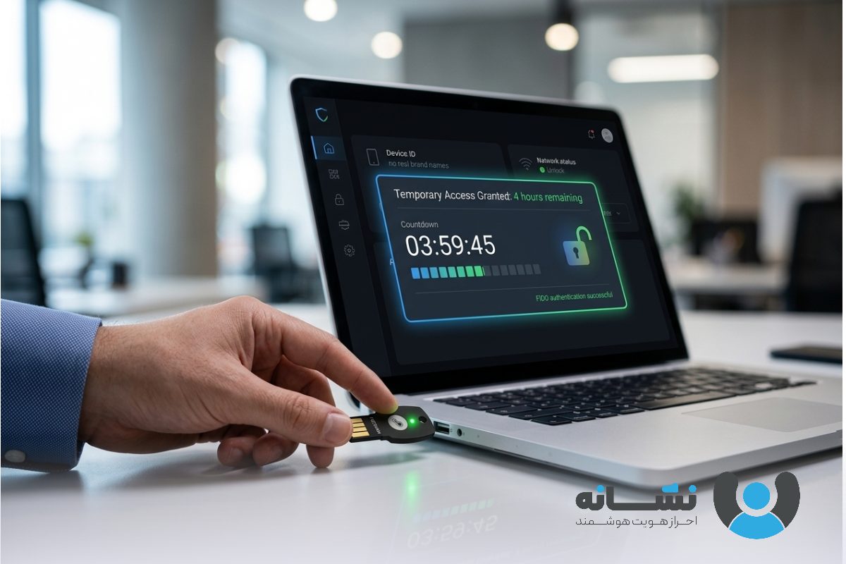 احراز هویت بدون رمز عبور با کلید امنیتی فایدو برای دسترسی موقت به منابع سازمانی
